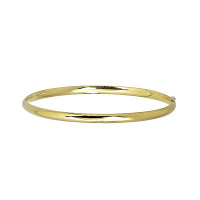 Polished Hinge Bangle Bracelet in 14K Yellow Gold