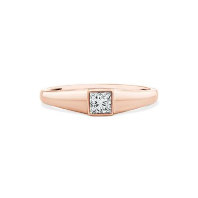 Lab Grown Diamond Princess-Cut Promise Ring in 10K Rose Gold (1/3 ct. tw.)