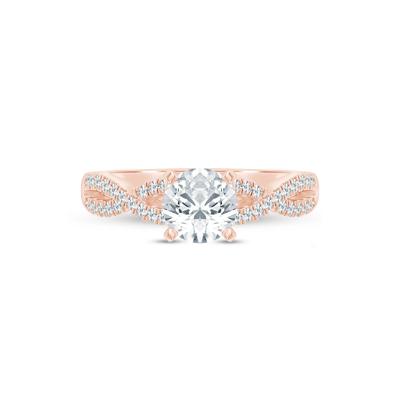 Lab Grown Diamond Twist Semi-Mount Ring in 14K Rose Gold (1/4 ct. tw.)