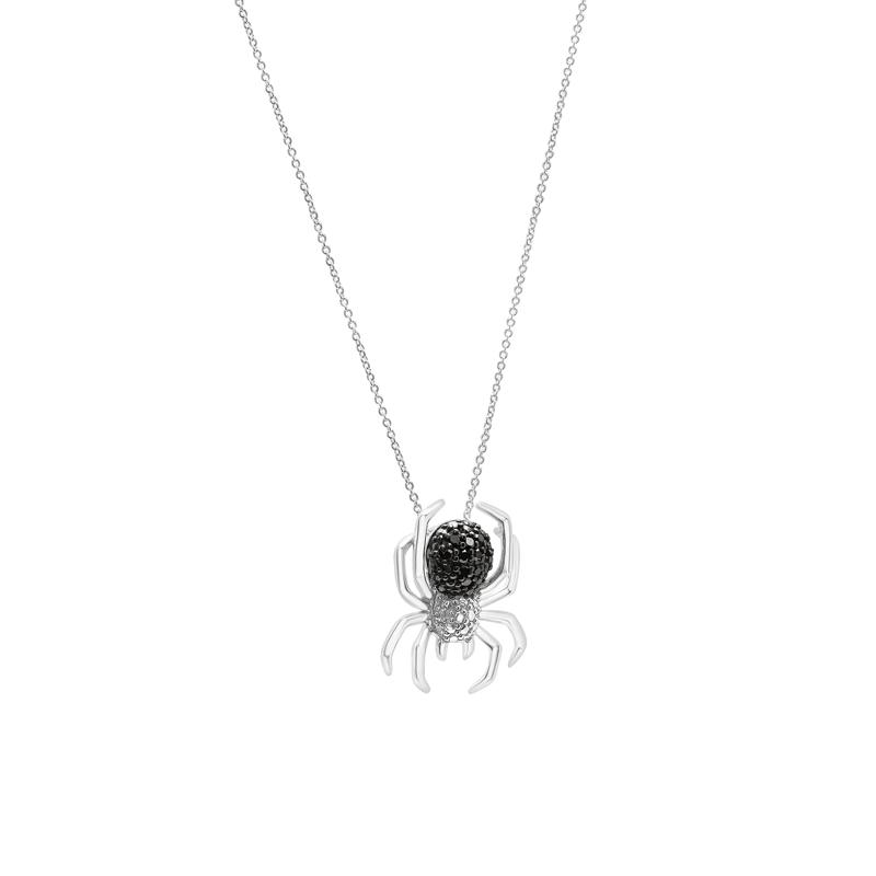 Black Diamond Spider Pendant in Sterling Silver &#40;1/10 ct. tw.&#41; – Image 2 of 4