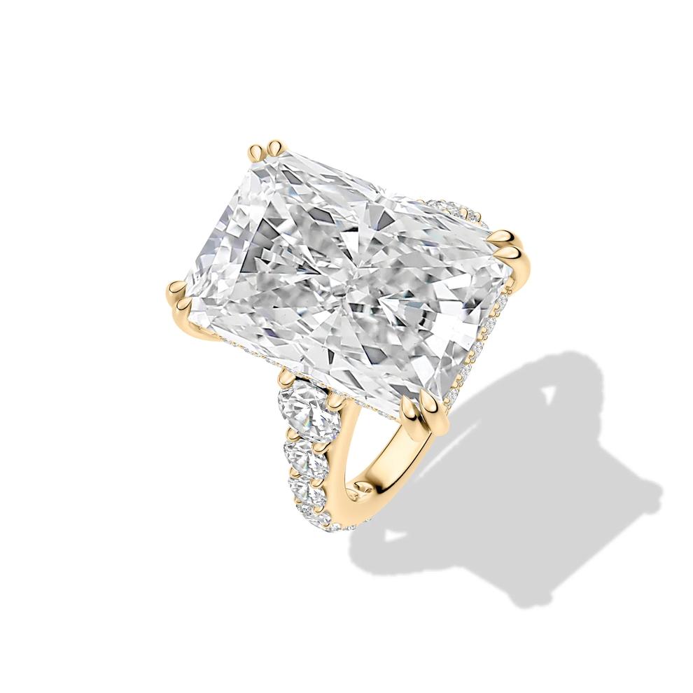 Lab Grown Diamond Radiant Engagement Ring in 14K Yellow Gold (14 1/2 ct. tw.) – Image 4 of 4