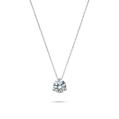 Lab Grown Diamond Solitaire Pendant in 14K White Gold (2 ct.)