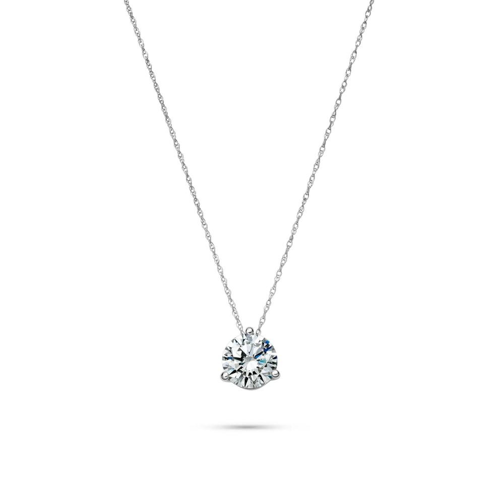 Lab Grown Diamond Solitaire Pendant in 14K White Gold (2 ct.) – Image 1 of 4
