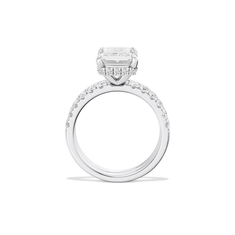 Lab Grown Diamond Emerald-Cut Bridal Set in 14K White Gold (5 ct. tw.) – Image 4 of 6
