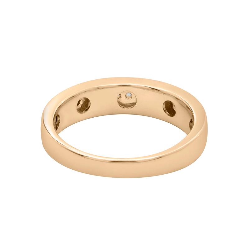 Men&#39;s Black and White Diamond Band in 10K Yellow Gold &#40;1/4 ct. tw.&#41; – Image 4 of 5