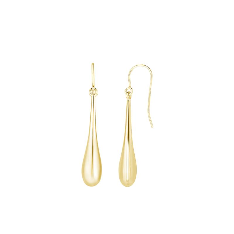 Polished Teardrop Earrings in 14K Yellow Gold – Image 2 of 2