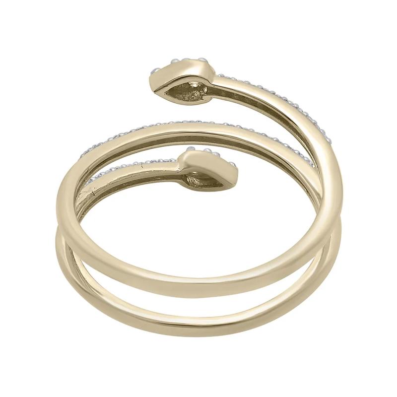 Diamond Spiral Ring in 10K Yellow Gold &#40;1/4 ct. tw.&#41;  – Image 4 of 5