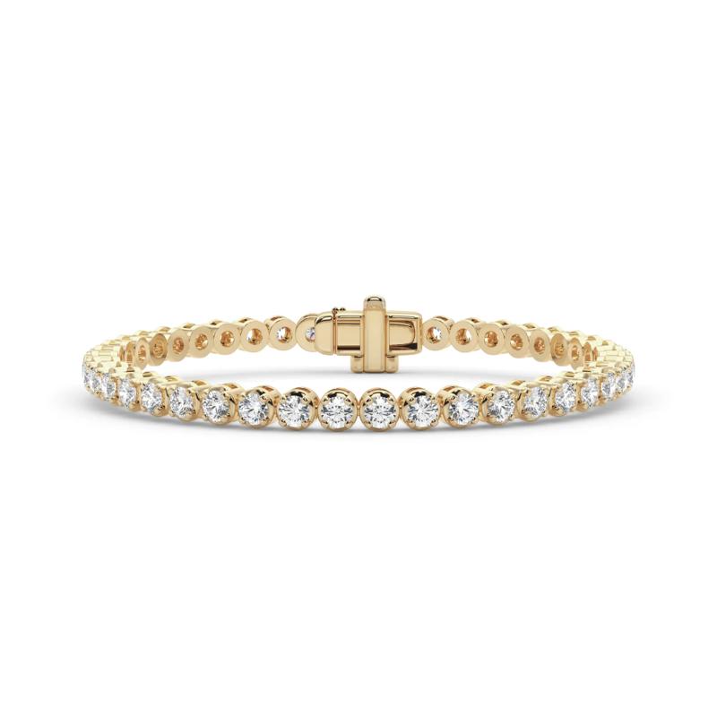 Lab Grown Diamond Tennis Bracelet in 14K Yellow Gold (7 ct. tw.) – Image 1 of 4
