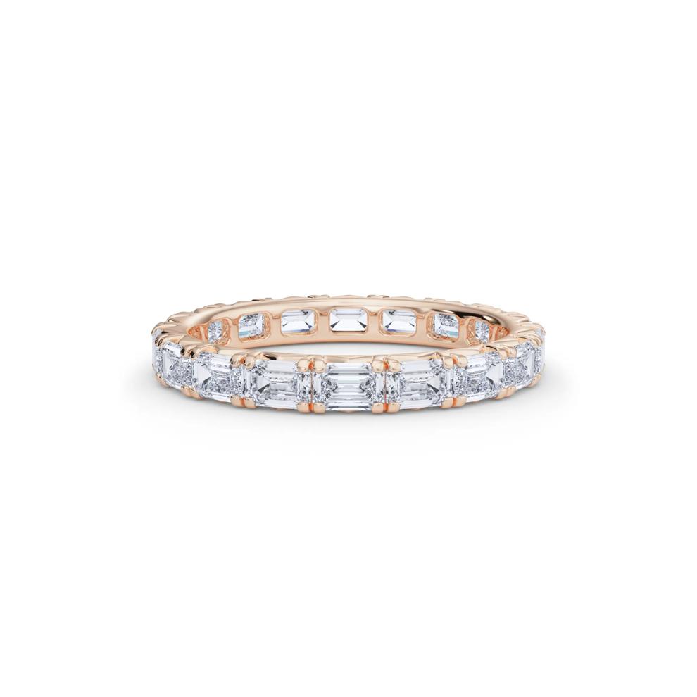 Emerald-Cut Diamond Eternity Band in 14K Rose Gold (2 1/7 ct. tw.) – Image 1 of 4