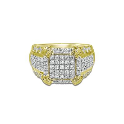 Men's 10k Yellow Gold Ring with Diamonds (1 ct. tw.)