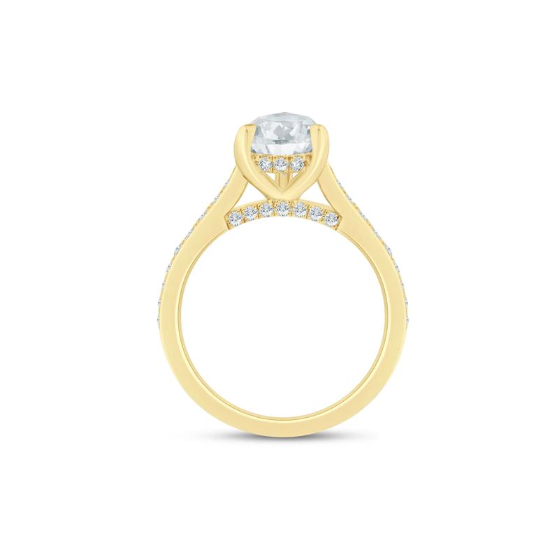 Lab Grown Diamond Pear-Shaped Engagement Ring in 14K Yellow Gold &#40;2-7/8 ct. tw.&#41; – Image 2 of 3