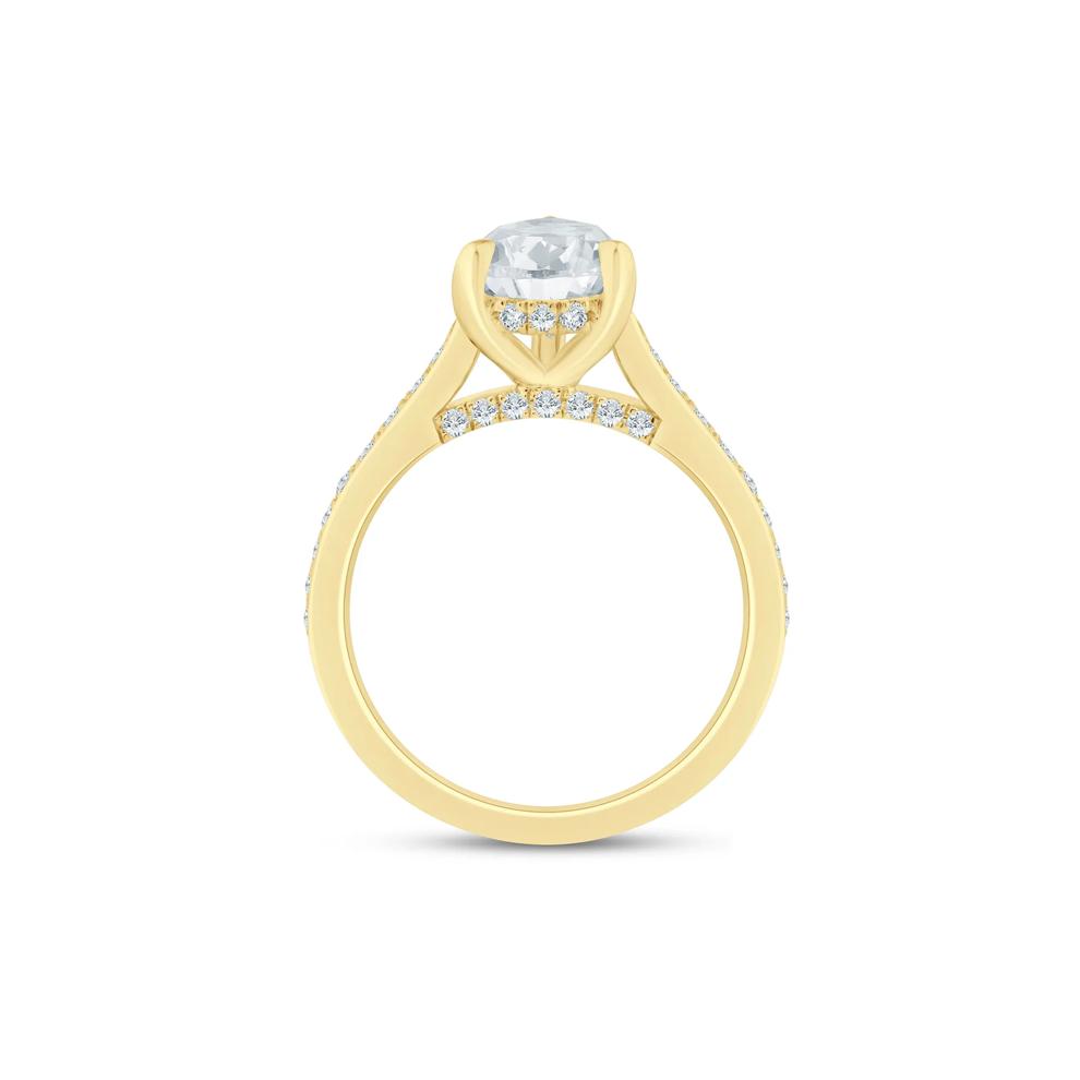Lab Grown Diamond Pear-Shaped Engagement Ring in 14K Yellow Gold (2-7/8 ct. tw.) – Image 2 of 3