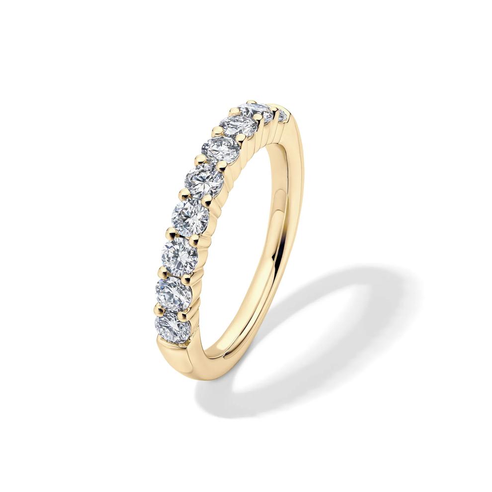 Lab-Created Moissanite Round Band Ring in 10K Yellow Gold (1 ct. dew) – Image 4 of 4