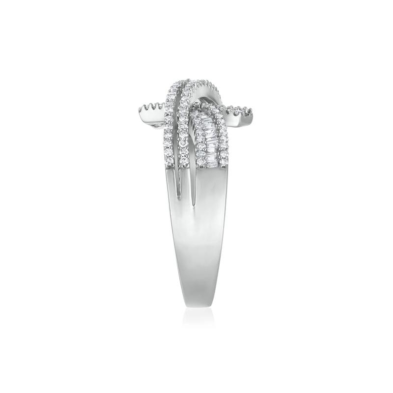 Diamond Bypass Crossover Ring in 10K White Gold &#40;1/2 ct. tw.&#41; – Image 3 of 3