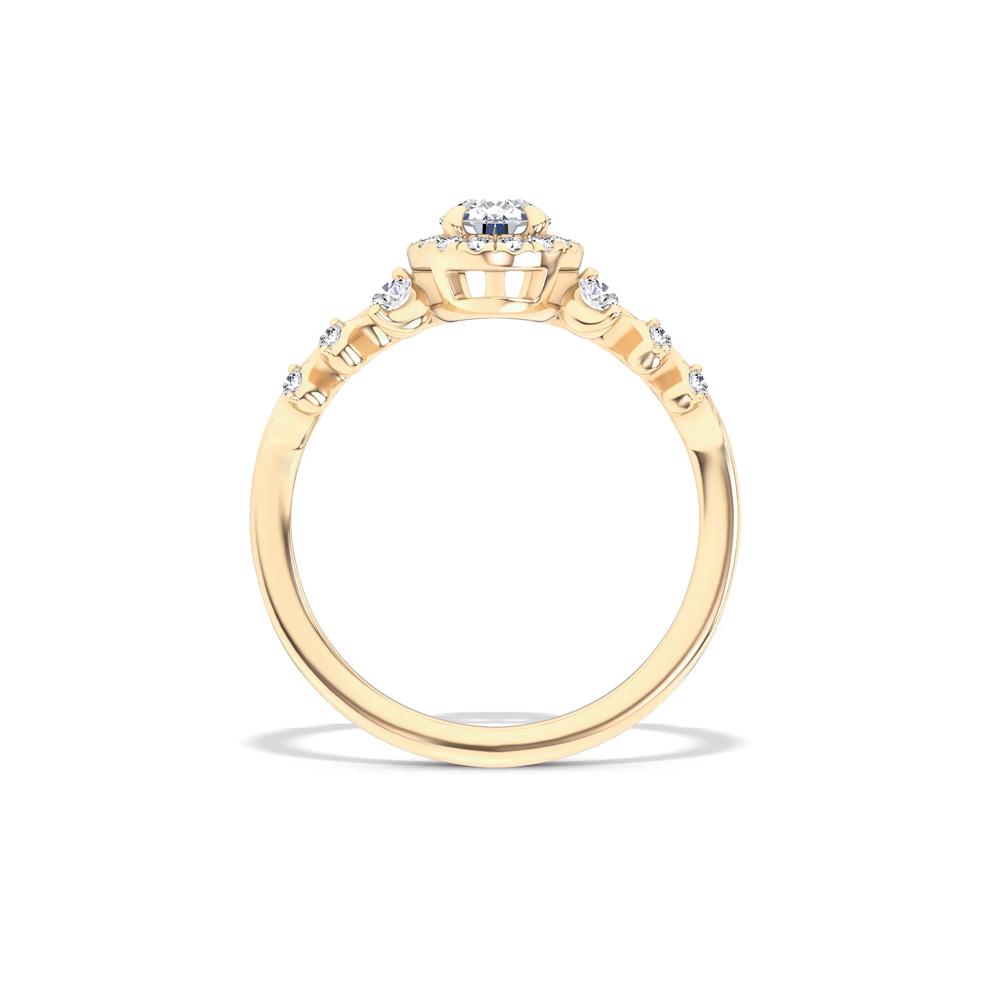 Diamond Pear-Shaped Halo Engagement Ring in 14K Yellow Gold (3/4 ct. tw.) – Image 2 of 4