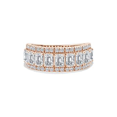 Lab Grown Diamond Emerald Center Band in 10K Gold (2 1/2 ct. tw.)