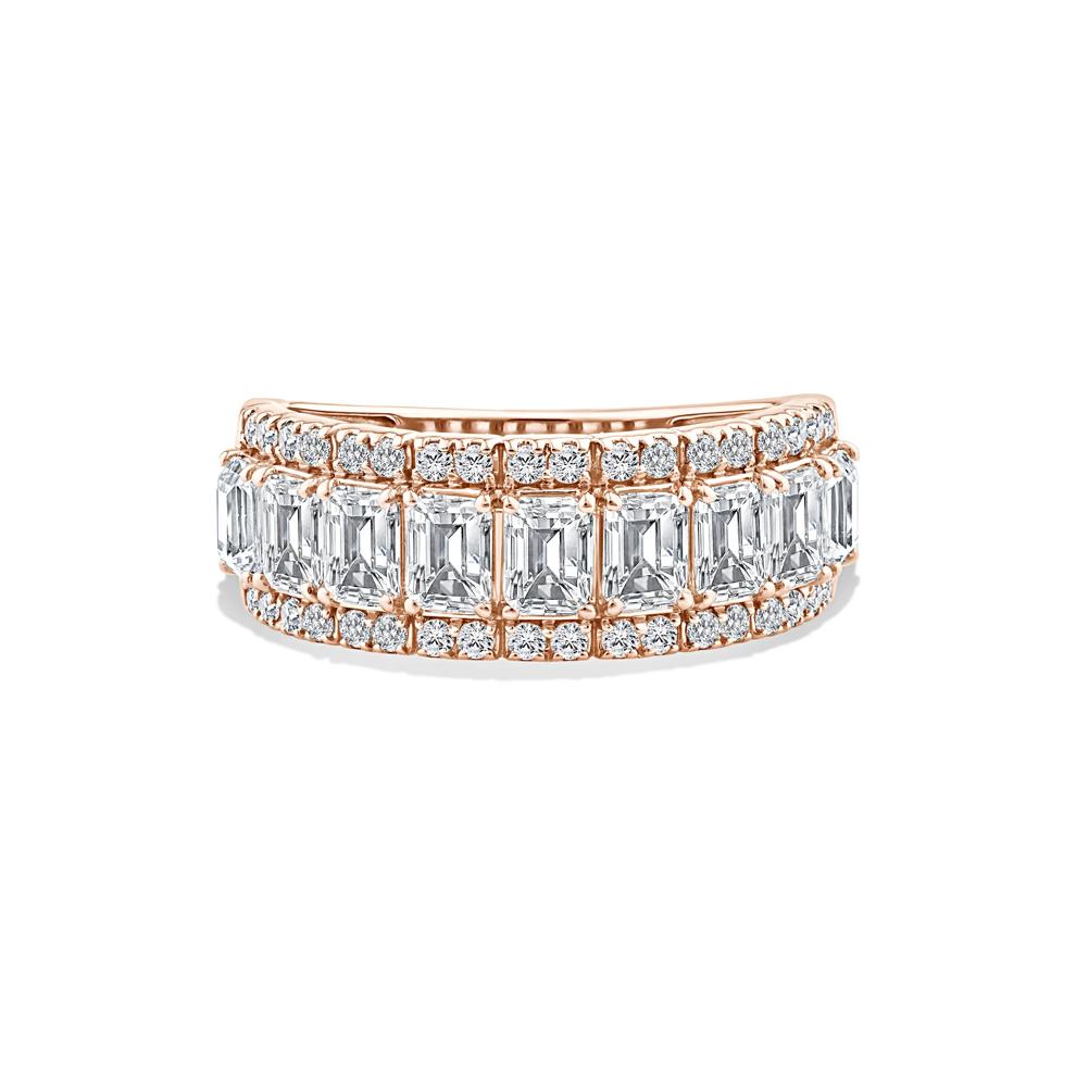 Lab Grown Diamond Emerald Center Band in 10K Gold (2 1/2 ct. tw.) – Image 1 of 4