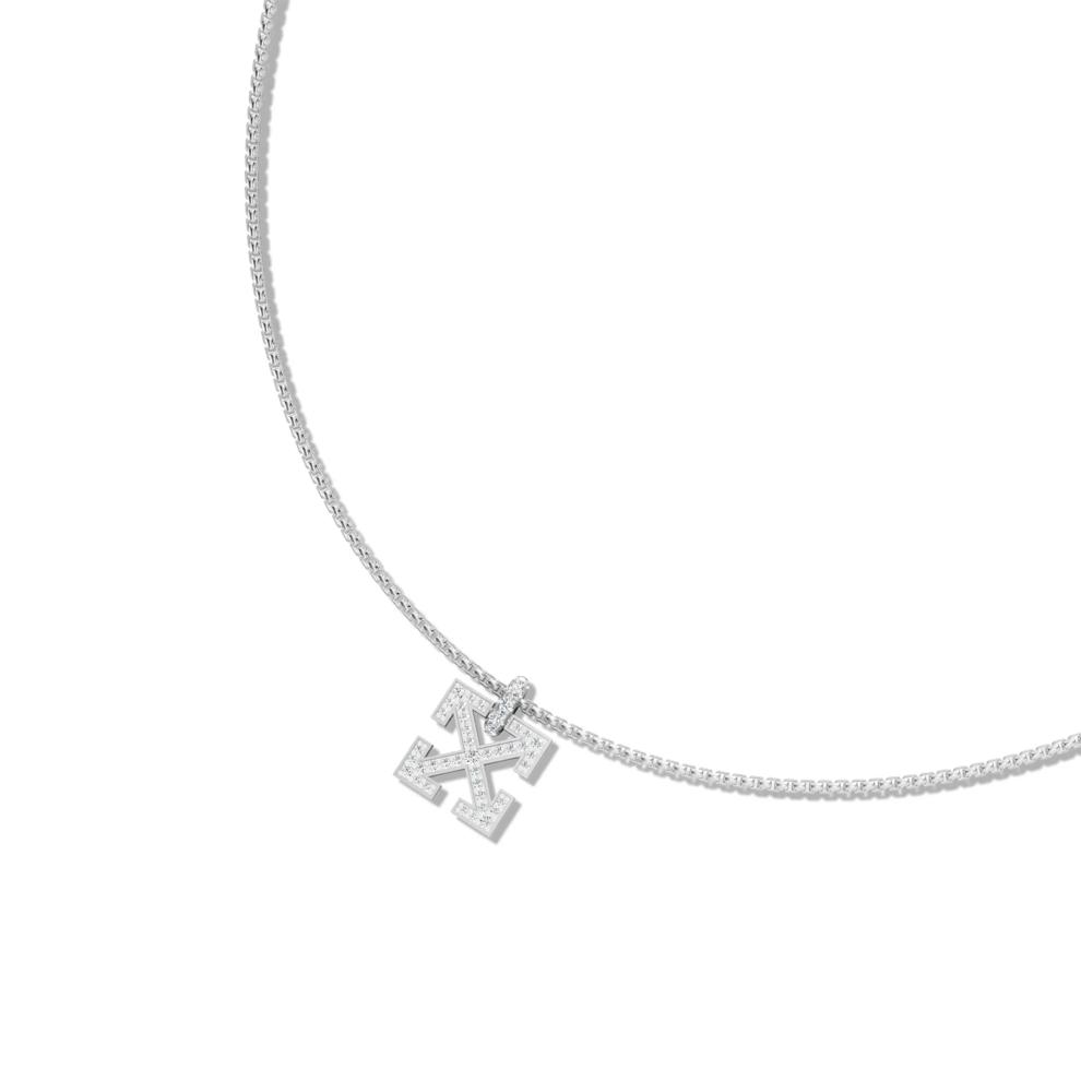 Men's Lab Grown Diamond Arrow Design Pendant Necklace in Sterling Silver (5/8 ct. tw.) – Image 4 of 4