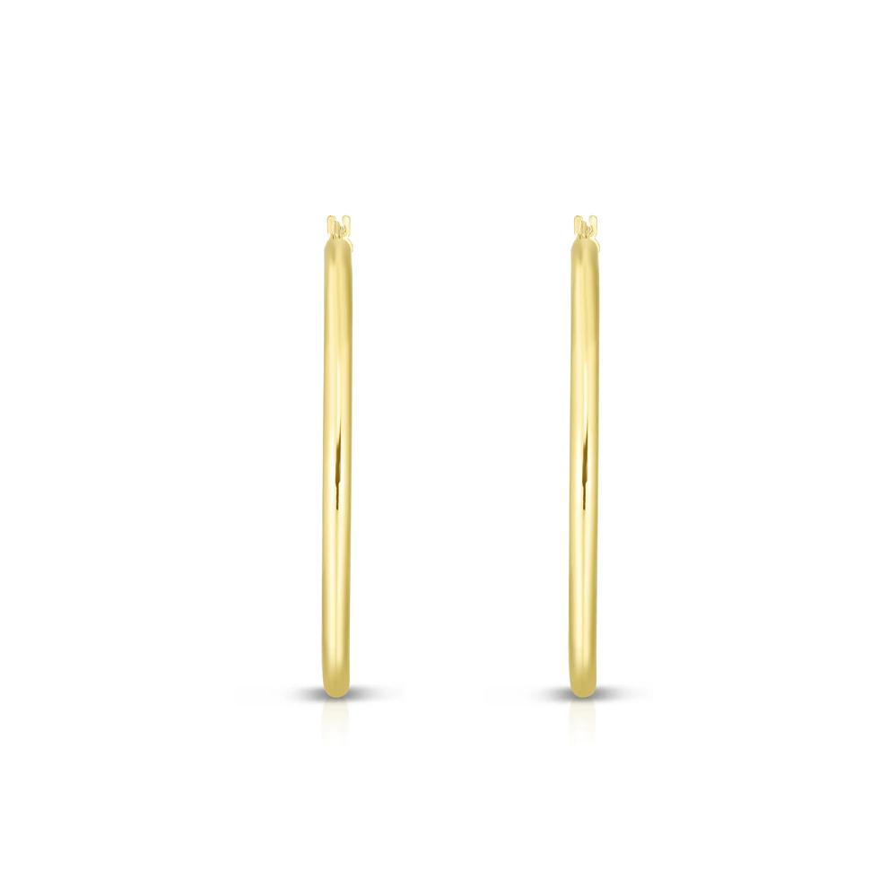Hoop Earrings in 14K Yellow Gold, 25MM – Image 2 of 3