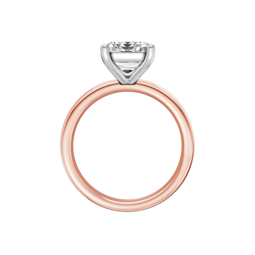 Lab Grown Diamond Emerald-Cut Solitaire Engagement Ring in 14K Rose &amp; White Gold (4 ct.)  – Image 2 of 4