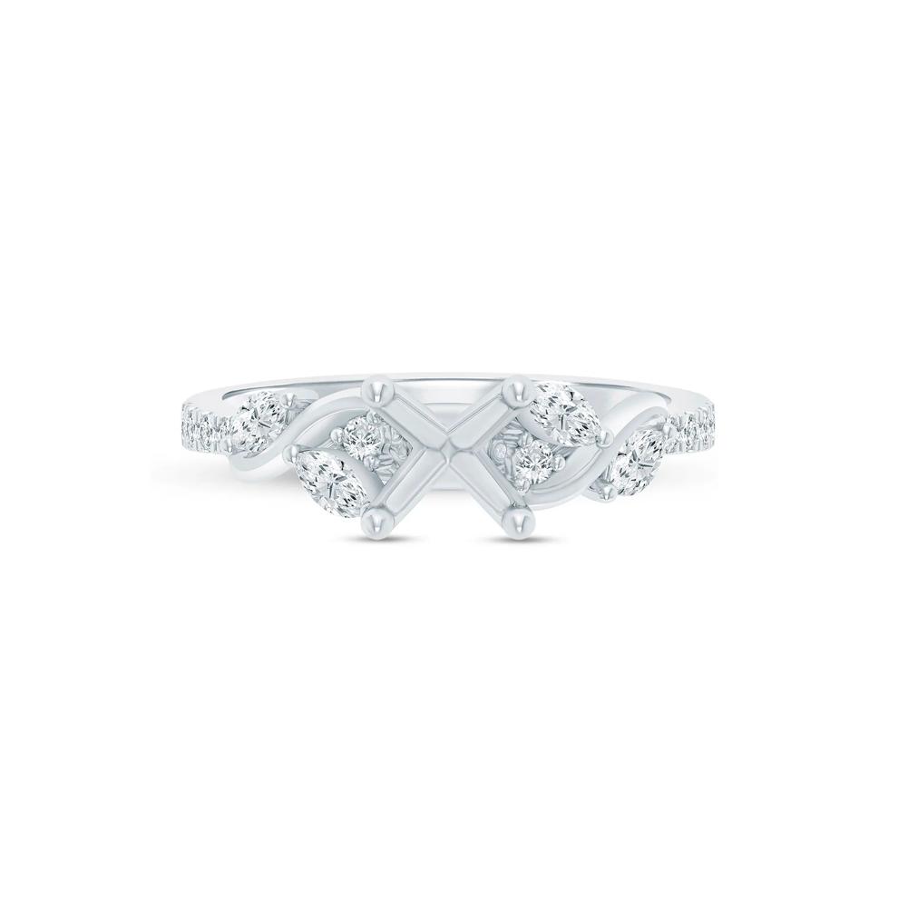 Lab Grown Diamond Marquise Semi-Mount Ring in 14K White Gold (1/3 ct. tw.) (Setting Only) – Image 2 of 6