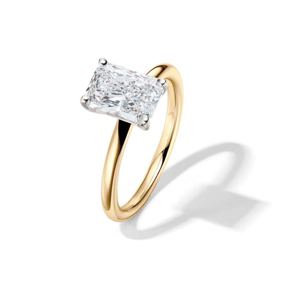 Lab Grown Diamond Radiant-Cut Solitaire Ring in 14K Yellow Gold (2 ct.) – Image 4 of 4