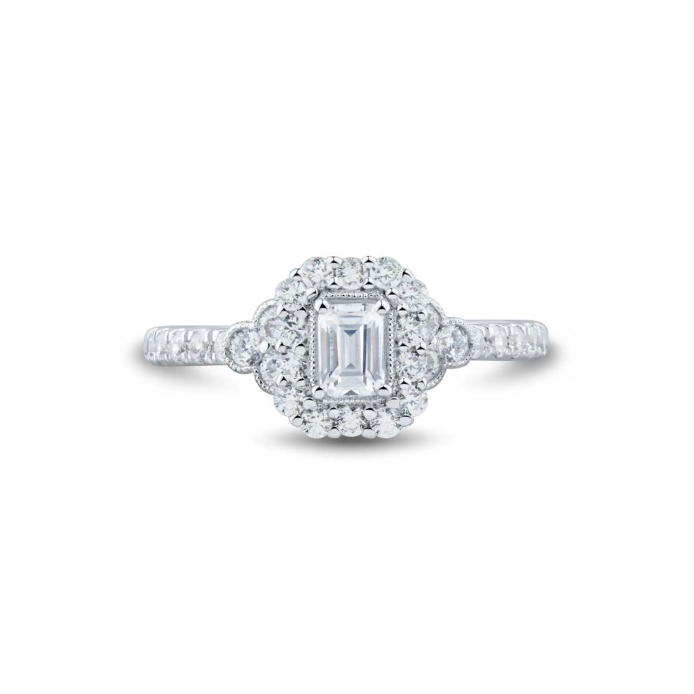 1 ct. tw. Emerald-Cut Diamond Engagement Ring in 14K White Gold – Image 1 of 3