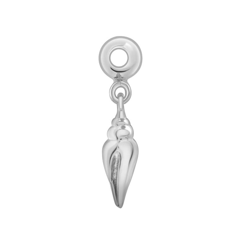 Conch Shell Bead Charm in Sterling Silver – Image 2 of 3