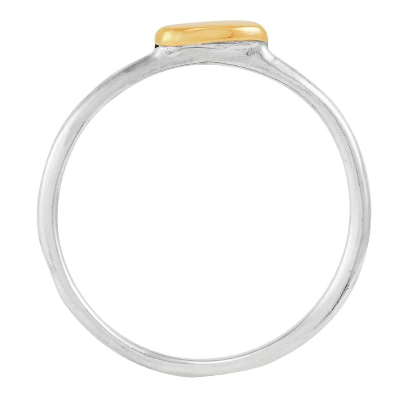 Disc Ring in Sterling Silver and 10K Yellow Gold – Image 2 of 3