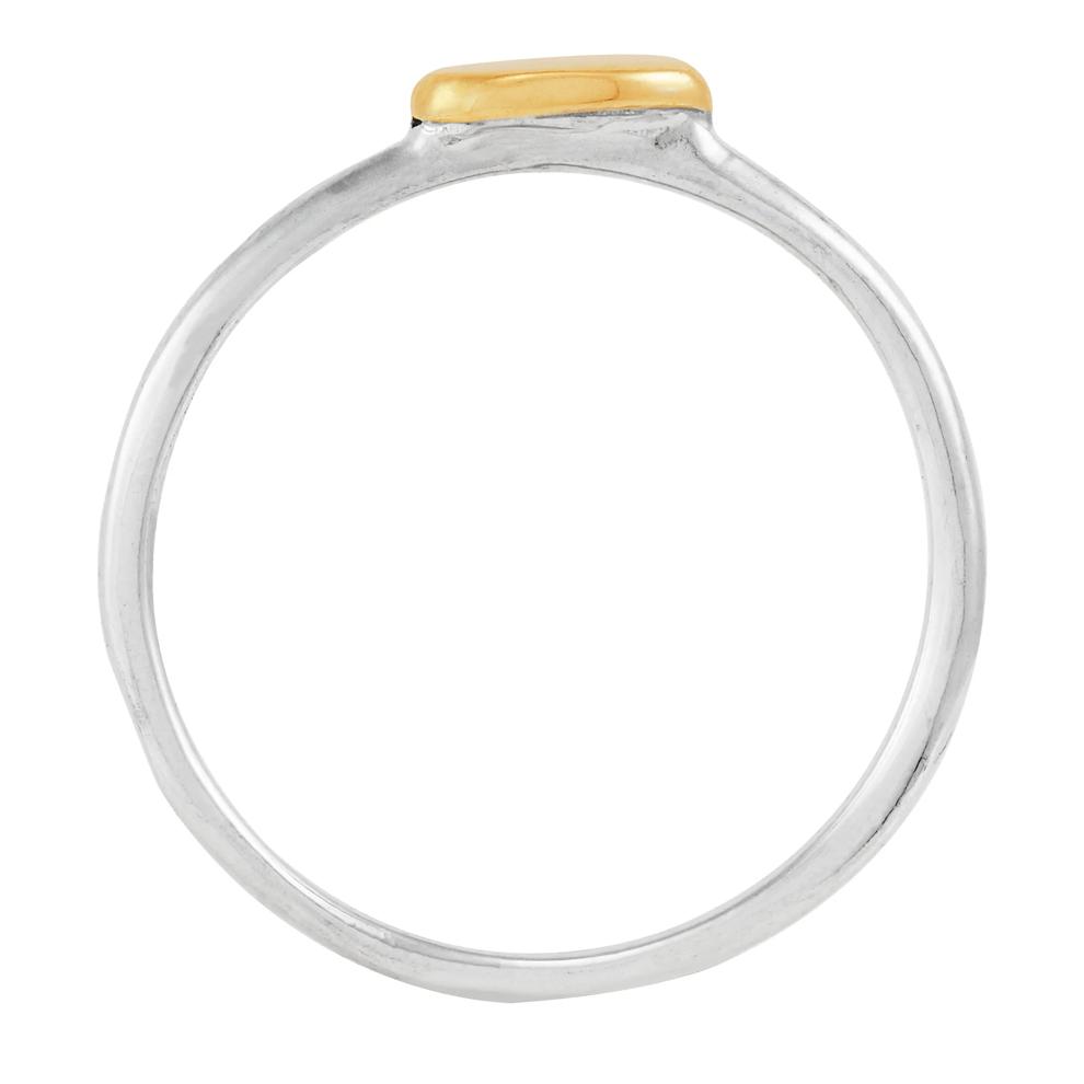 Disc Ring in Sterling Silver and 10K Yellow Gold – Image 2 of 3
