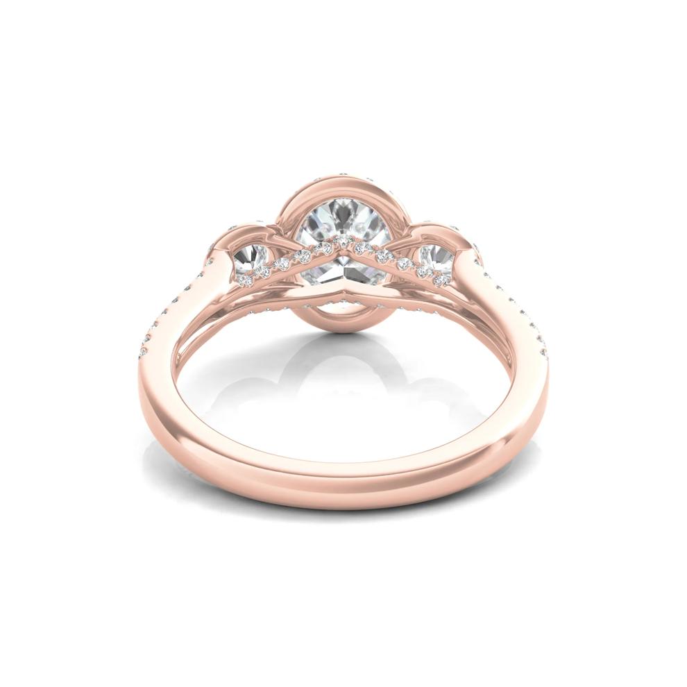 Lab Grown Diamond Oval-Shaped Engagement Ring in 14K Rose Gold (1 3/4 ct. tw.) – Image 4 of 5