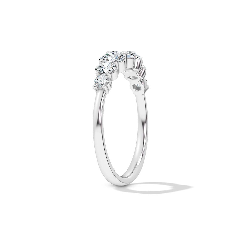 Lab Grown Diamond Graduated Seven-Stone Anniversary Band in 10K White Gold (3/4 ct. tw.) – Image 3 of 4