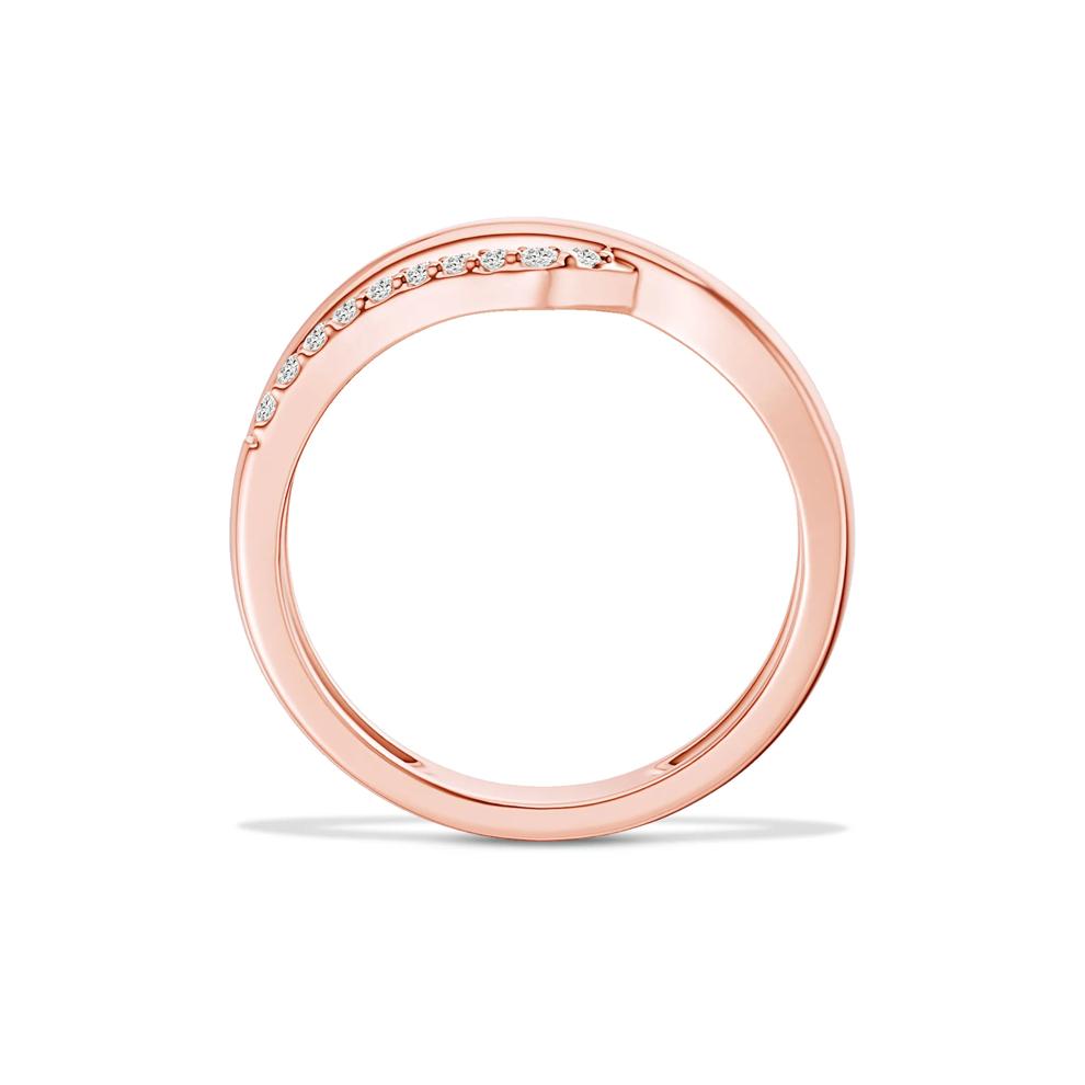 Diamond Crossover Contour Ring in 14K Gold – Image 4 of 4