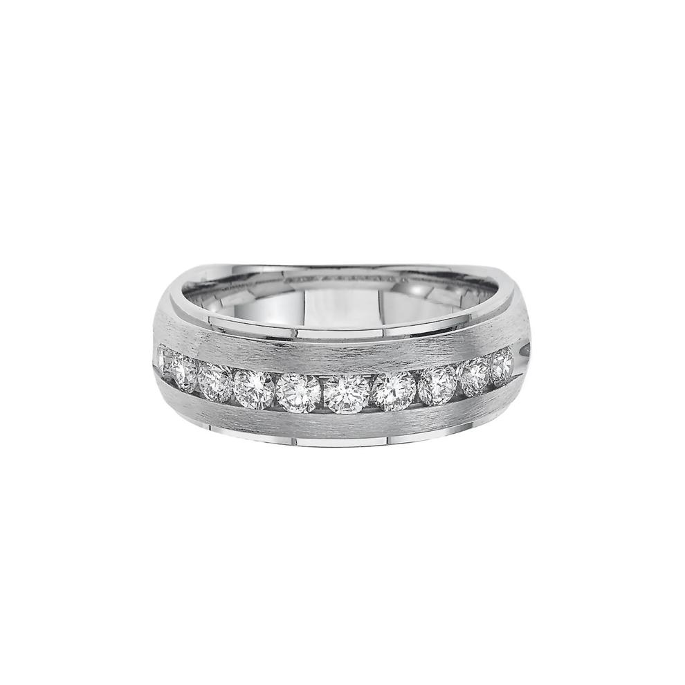 Men's 1/2 ct. tw. Diamond Band in 10K White Gold, 4.5MM – Image 1 of 3