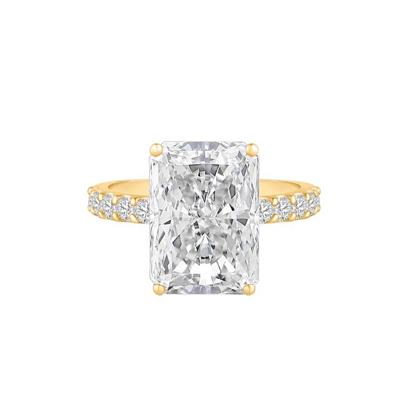 Lab Grown Diamond Radiant Brilliant-Cut Engagement Ring in 14K White Gold (7 3/4 ct. tw.) – Image 1 of 4