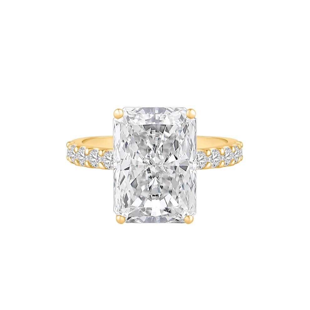 Lab Grown Diamond Radiant Brilliant-Cut Engagement Ring in 14K White Gold (7 3/4 ct. tw.) – Image 1 of 4
