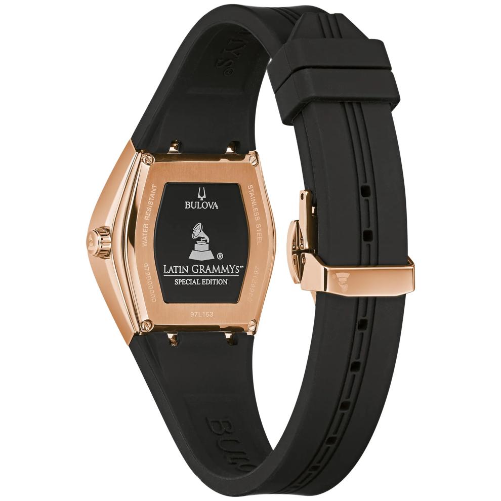 Ladies' Latin Grammy Gemini Watch in Black Silicone – Image 3 of 3