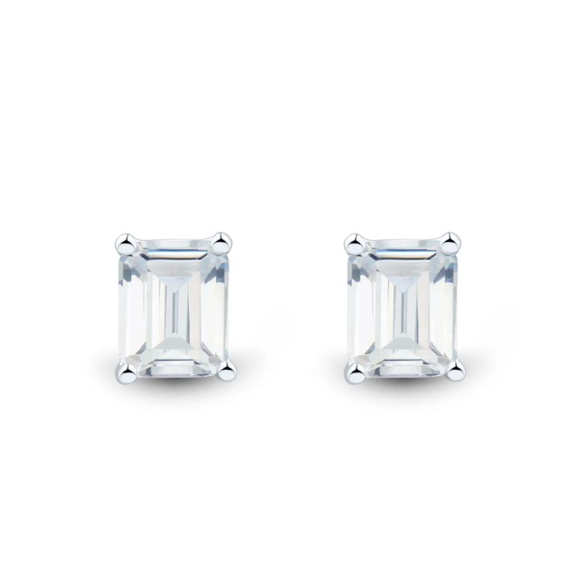 Lab Grown Diamond Oval-Shaped Four-Prong Studs in 14K White Gold &#40;1 ct. tw.&#41; – Image 2 of 3