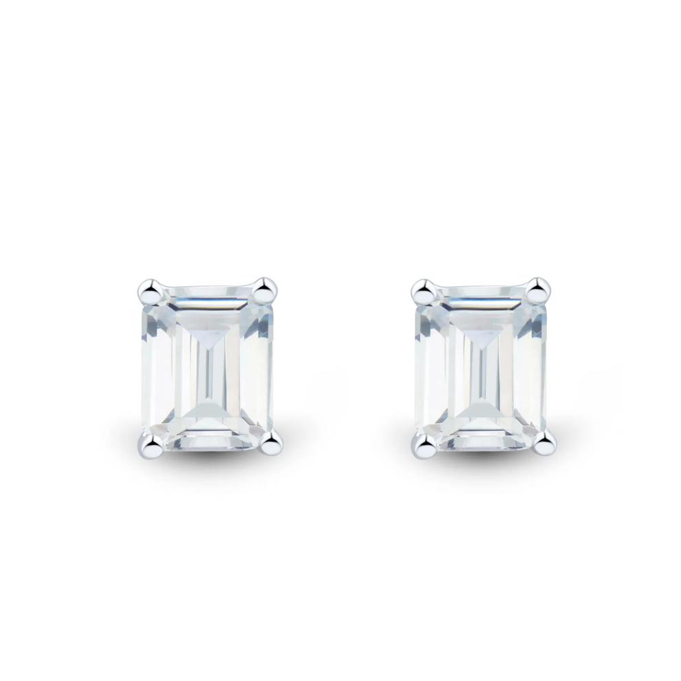 Lab Grown Diamond Oval-Shaped Four-Prong Studs in 14K White Gold (1 ct. tw.) – Image 2 of 3