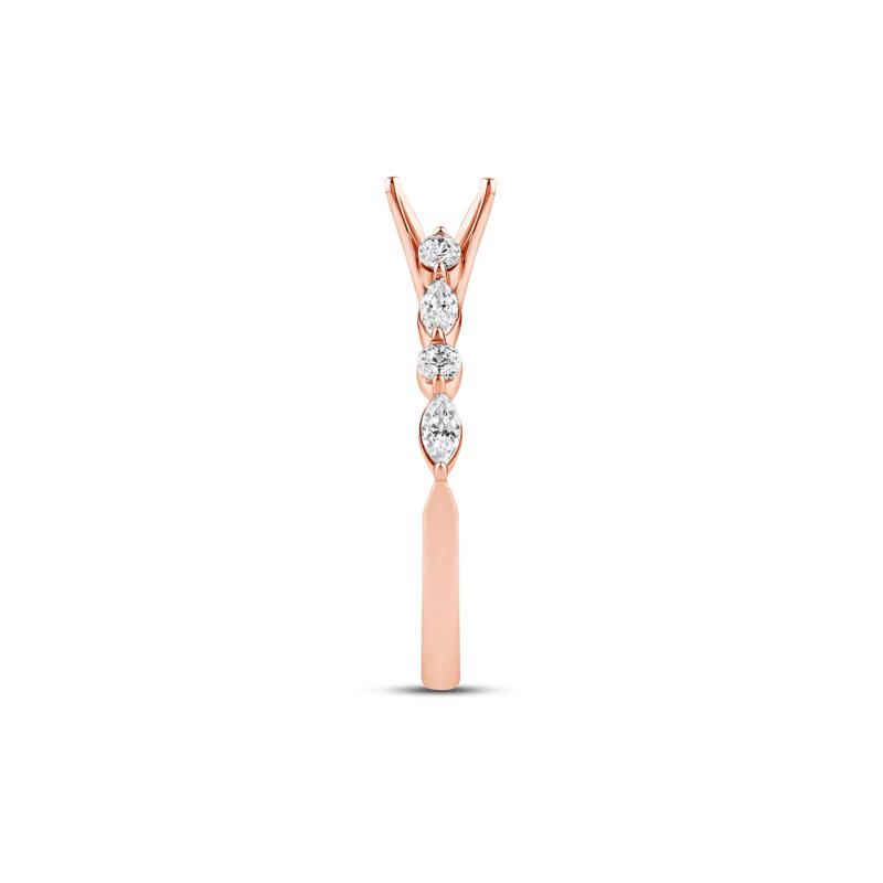 Diamond Semi-Mount in 14K Rose Gold &#40;1/2 ct. tw.&#41; – Image 3 of 5