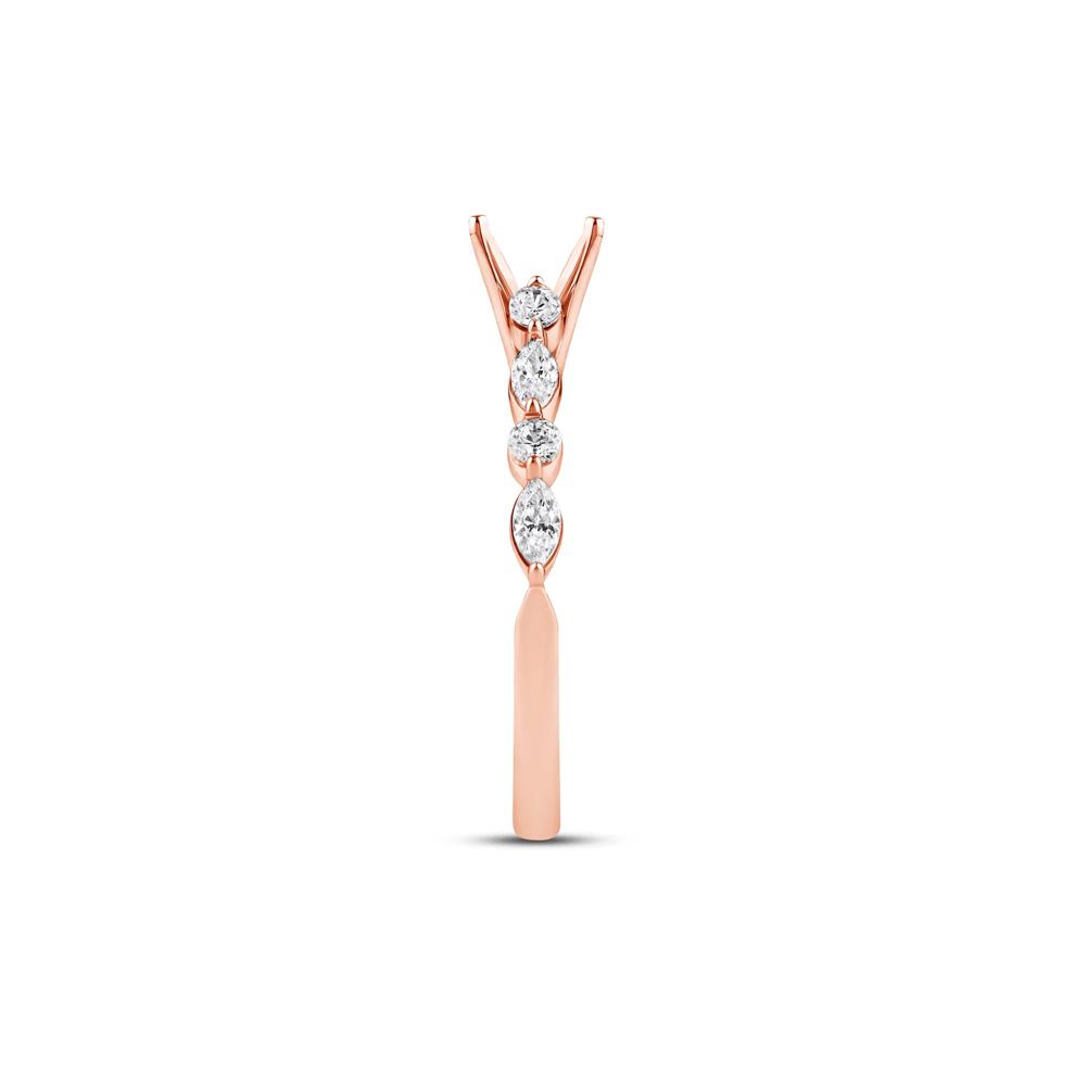 Diamond Semi-Mount in 14K Rose Gold (1/2 ct. tw.) – Image 3 of 5
