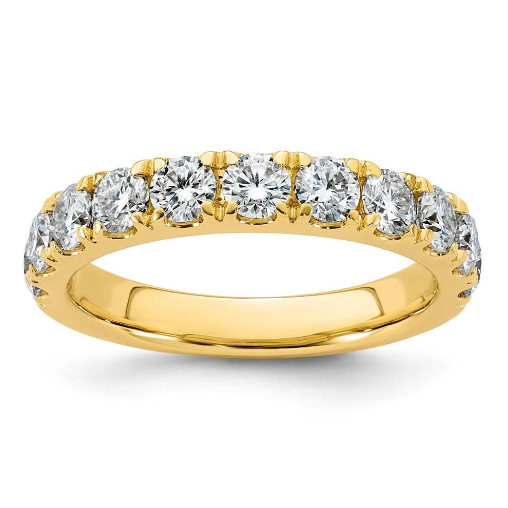 Lab-Created Moissanite Band Ring in 10K Yellow Gold (1 1/2 ct. dew) – Image 1 of 3