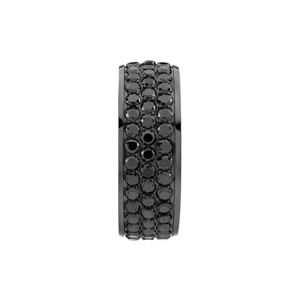 Men's Black Diamond Multi-Row Eternity Band in Black Zirconium (3 ct. tw.) – Image 3 of 3
