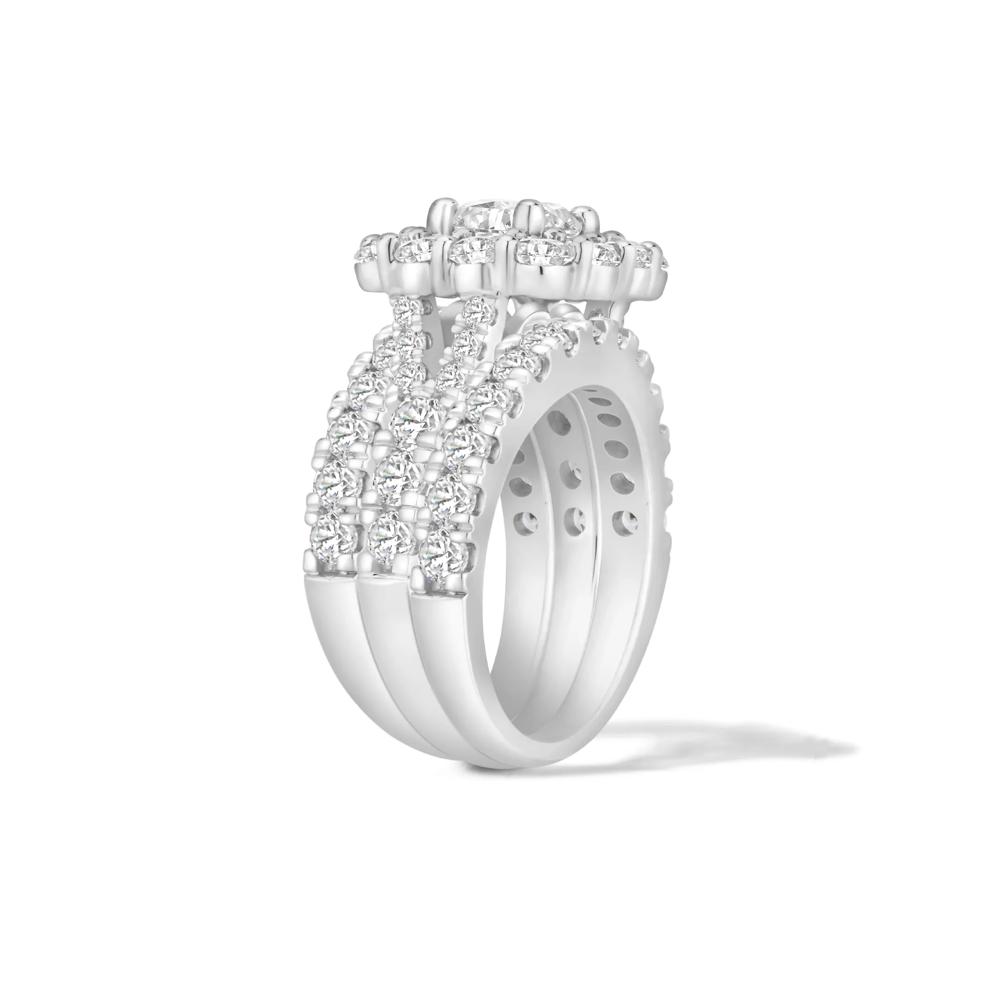 Lab Grown Diamond Round Center Engagement Set in 14K White Gold (5 ct. tw.) – Image 3 of 6