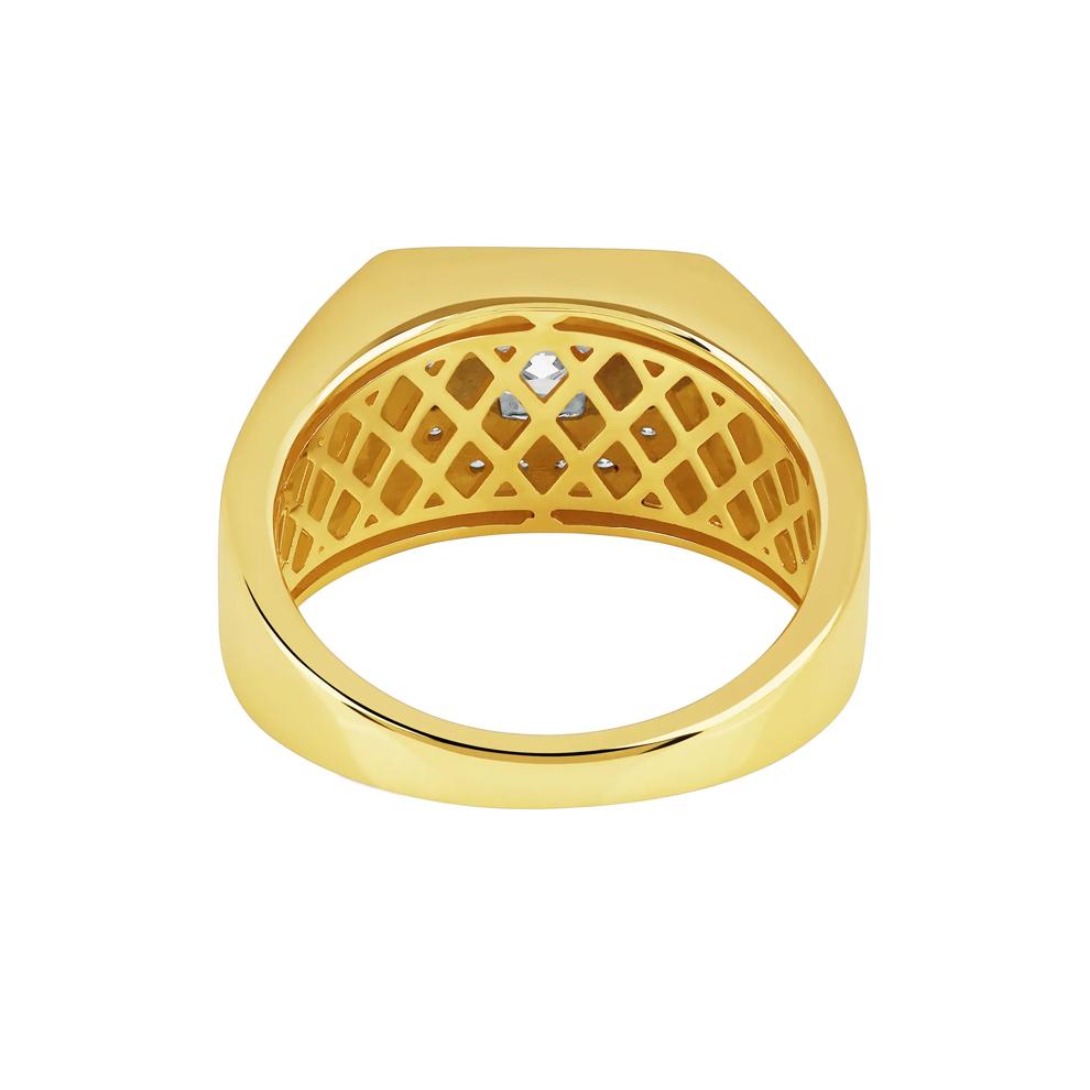 Men's Princess-Cut Lab Grown Diamond Ring in 10K Yellow Gold (3/4 ct. tw.) – Image 4 of 4