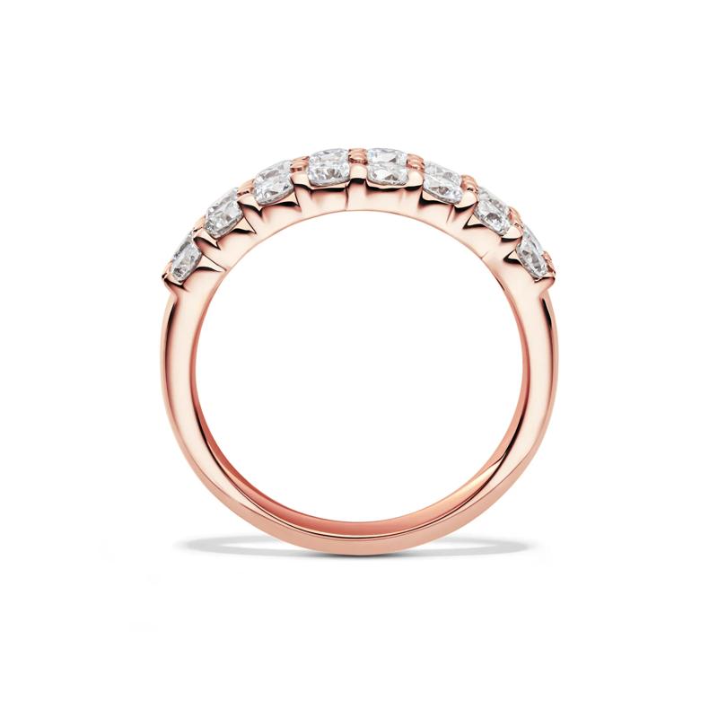 Lab Grown Diamond Double Row Anniversary Band in 10K Rose Gold &#40;1 1/2 ct. tw.&#41; – Image 2 of 4