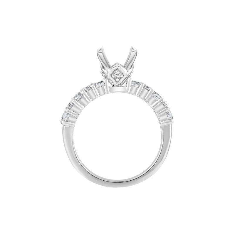 3/4 ct. tw. Semi-Mount Engagement Ring in Platinum &#40;Setting Only&#41; – Image 4 of 6