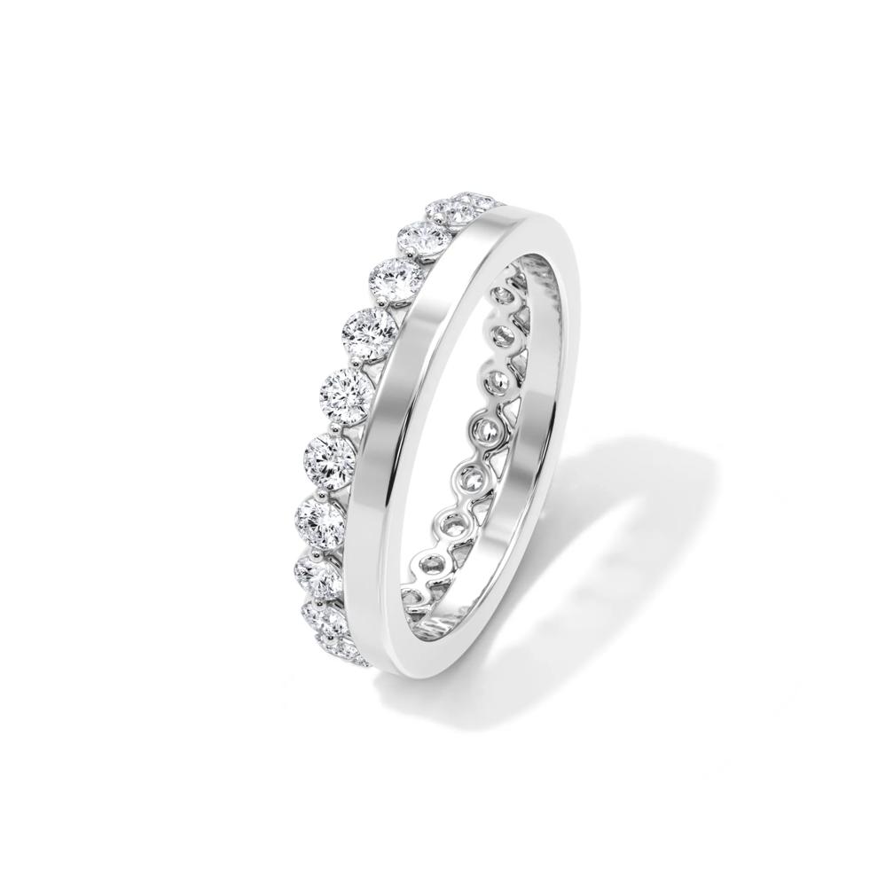 Lab Grown Diamond Shared Prong Stack Eternity Band in 14K White Gold (1 ct. tw.) – Image 4 of 4