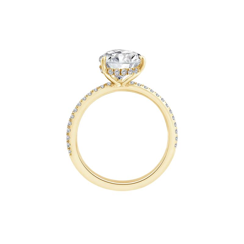 Lab Grown Diamond Pear-Shaped Engagement Ring in 14K Yellow Gold (3 1/4 ct. tw.) – Image 2 of 3