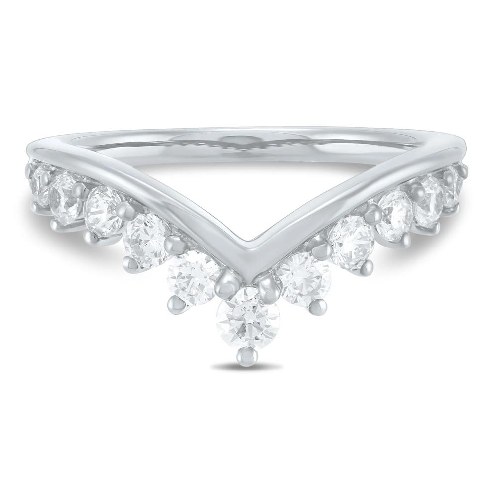 Lab Grown Diamond Contour Band in 14K White Gold (5/8 ct. tw.) – Image 1 of 3